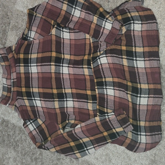 American Eagle Plaid Blouse Sz M - Picture 5 of 5